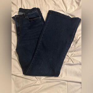 Fashion Nova Dark Blue Flare Jeans